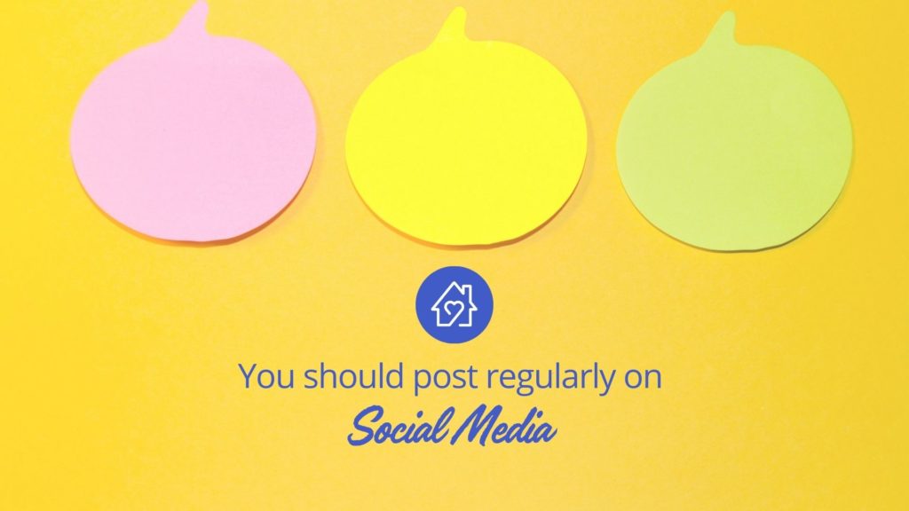 Post-It Notes with text you should post regularly on social media