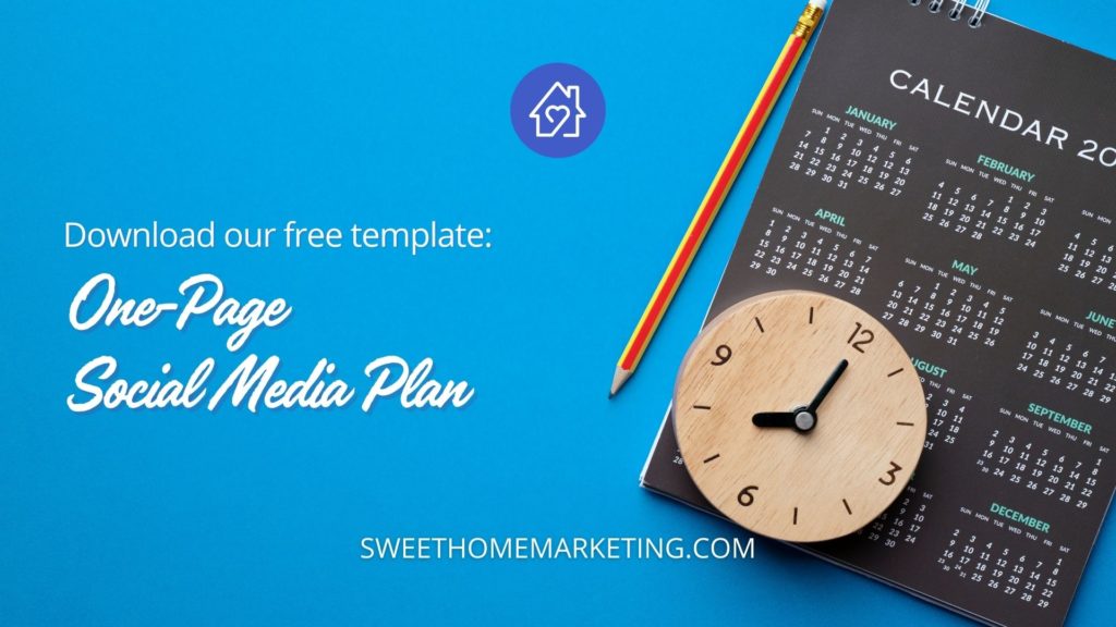 calendar image with text download our free template: one-page social media plan